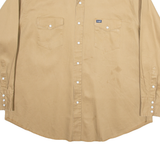 WRANGLER Mens Worker Shirt Brown Long Sleeve 2XL