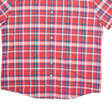 TOMMY HILFIGER Mens Shirt Red Check 2XL