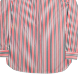 TOMMY HILFIGER Mens Shirt Red Striped Long Sleeve L