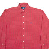RALPH LAUREN Blake Mens Shirt Red Check Long Sleeve S