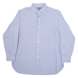 POLO RALPH LAUREN Mens Shirt Blue Check Long Sleeve L