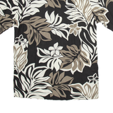 BISHOP ST Mens Hawaiian Shirt Black Floral M