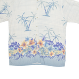 CROFT & BARROW Mens Hawaiian Shirt Grey Floral L