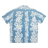HAWAIIAN SHIRT CO Mens Hawaiian Shirt Blue Floral M