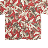 PIERRE CARDIN Mens Hawaiian Shirt Red Floral XL