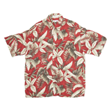 PIERRE CARDIN Mens Hawaiian Shirt Red Floral XL