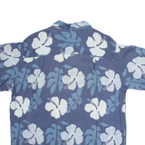 CHEROKEE WAIKIKI Mens Hawaiian Shirt Blue Floral L