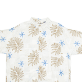 PURITAN Mens Hawaiian Shirt Beige Viscose Floral XL