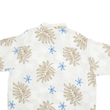 PURITAN Mens Hawaiian Shirt Beige Viscose Floral XL