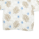 PURITAN Mens Hawaiian Shirt Beige Viscose Floral XL