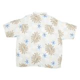 PURITAN Mens Hawaiian Shirt Beige Viscose Floral XL