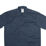 DICKIES Mens Worker Shirt Blue M