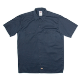 DICKIES Mens Worker Shirt Blue M