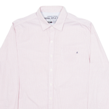 REPLAY Mens Plain Shirt Pink Long Sleeve M