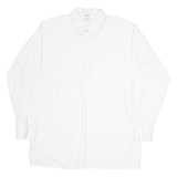 MANOR Mens Plain Shirt White Long Sleeve M