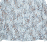 VIVINA Womens Shirt Grey Crazy Pattern Long Sleeve M