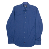 TOMMY HILFIGER Slim Fit Mens Plain Shirt Blue Long Sleeve M