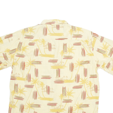 COLUMBIA Mens Hawaiian Shirt Yellow Floral L