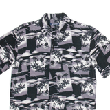 Mens Hawaiian Shirt Black Floral S