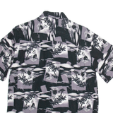 Mens Hawaiian Shirt Black Floral S