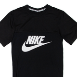 NIKE Womens T-Shirt Dress Black Short Sleeve Short S