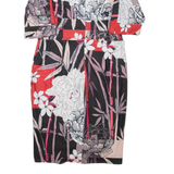 PHASE EIGHT Womens Day Dress Black Floral Knee Length M