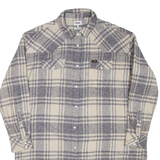 WRANGLER Womens Shirt Dress Grey Check Long Sleeve Short S