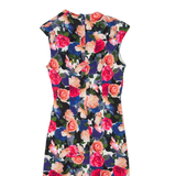 PHASE EIGHT Womens Day Dress Blue Viscose Floral Sleeveless Knee Length M