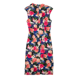 PHASE EIGHT Womens Day Dress Blue Viscose Floral Sleeveless Knee Length M