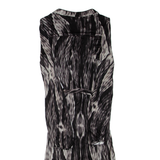 MINT VELVET Womens Day Dress Black Viscose Long Sleeve Knee Length S