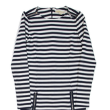 MICHAEL KORS Womens Day Dress Black Striped Long Sleeve Short XXS