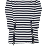 MICHAEL KORS Womens Day Dress Black Striped Long Sleeve Short XXS