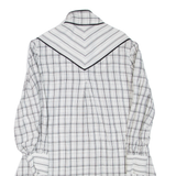 KAREN MILLEN Womens Day Dress White Check Long Sleeve Short UK 12