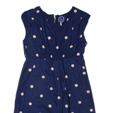 JOULES Womens Day Dress Blue Spotted Sleeveless Short UK 12