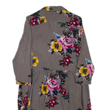 JOULES Womens Day Dress Grey Floral Long Sleeve Knee Length UK 12