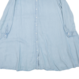 ZARA Womens Shirt Dress Blue Long Sleeve Short XS