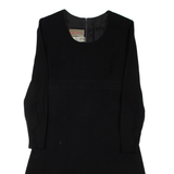 BETTY BARCLAY Womens Day Dress Black Wool Long Sleeve Knee Length S
