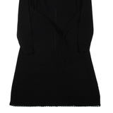 BETTY BARCLAY Womens Day Dress Black Wool Long Sleeve Knee Length S