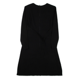 BETTY BARCLAY Womens Day Dress Black Wool Long Sleeve Knee Length S