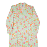 MARSUM Womens Day Dress Blue Floral Long Sleeve Midi L