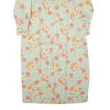 MARSUM Womens Day Dress Blue Floral Long Sleeve Midi L