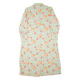 MARSUM Womens Day Dress Blue Floral Long Sleeve Midi L