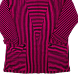 Womens Jumper Dress Pink Striped Short XL