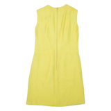 Womens Day Dress Yellow Sleeveless Knee Length M