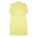Womens Day Dress Yellow Short Sleeve Knee Length L