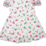 BETTY BARCLAY Womens Minnie Dress White Floral Short Sleeve Short S