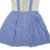 Womens Day Dress Blue Gingham Sleeveless Short M