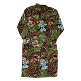 Womens Day Dress Green Floral Long Sleeve Knee Length L