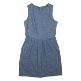 Womens Day Dress Grey Floral Sleeveless Short M