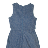 Womens Day Dress Grey Floral Sleeveless Short M